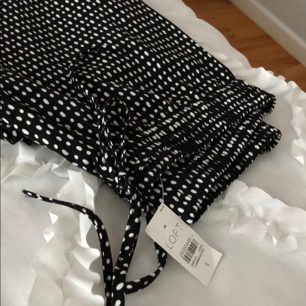 NWT LOFT Print Drawstring Pants - Picture 2 of 2